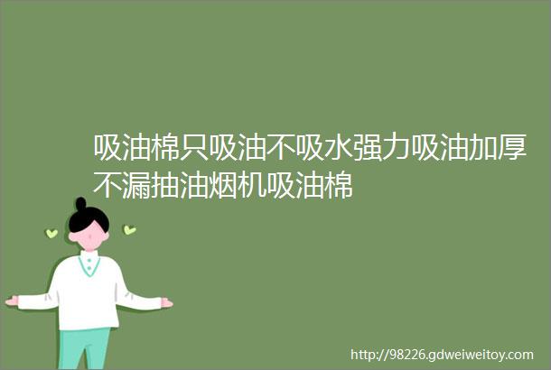 吸油棉只吸油不吸水强力吸油加厚不漏抽油烟机吸油棉