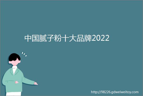 中国腻子粉十大品牌2022